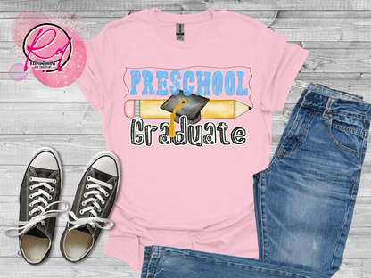 Blue Preschool Grade Graduate Shirt