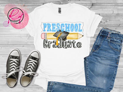 Blue Preschool Grade Graduate Shirt