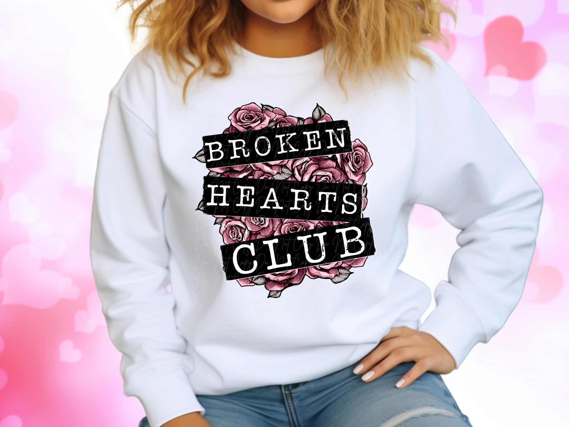 Broken Hearts Club Valentine s Day Sweatshirt Rabine Designs