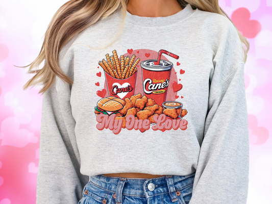 My One Love Canes Valentine's Day Sweatshirt