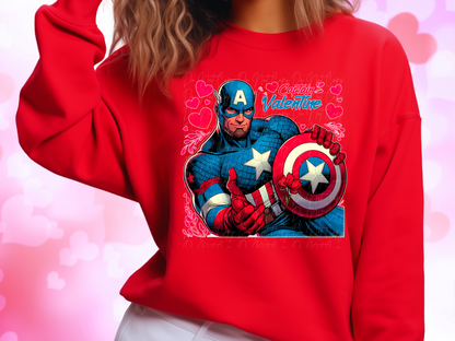 Captain America Valentine's Day Sweatshirt