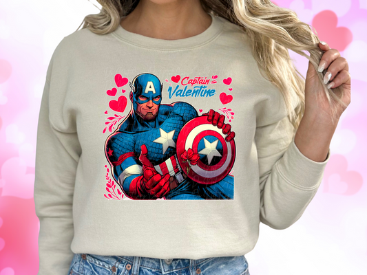 Captain America Valentine's Day Sweatshirt