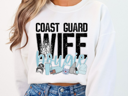 Coast Guard Wife Bougie DTF Transfer - TED1085