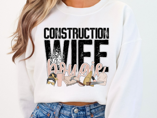 Construction Wife Bougie DTF Transfer - TED1087