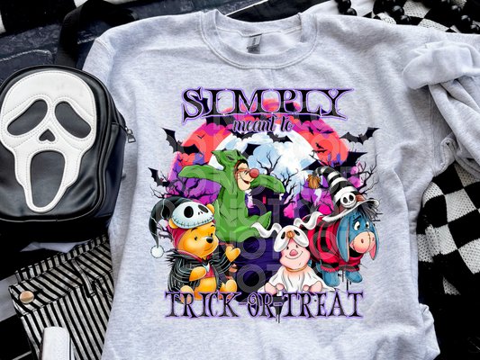Simply Meant To Trick or Treat Halloween DTF Transfer - DDV1000