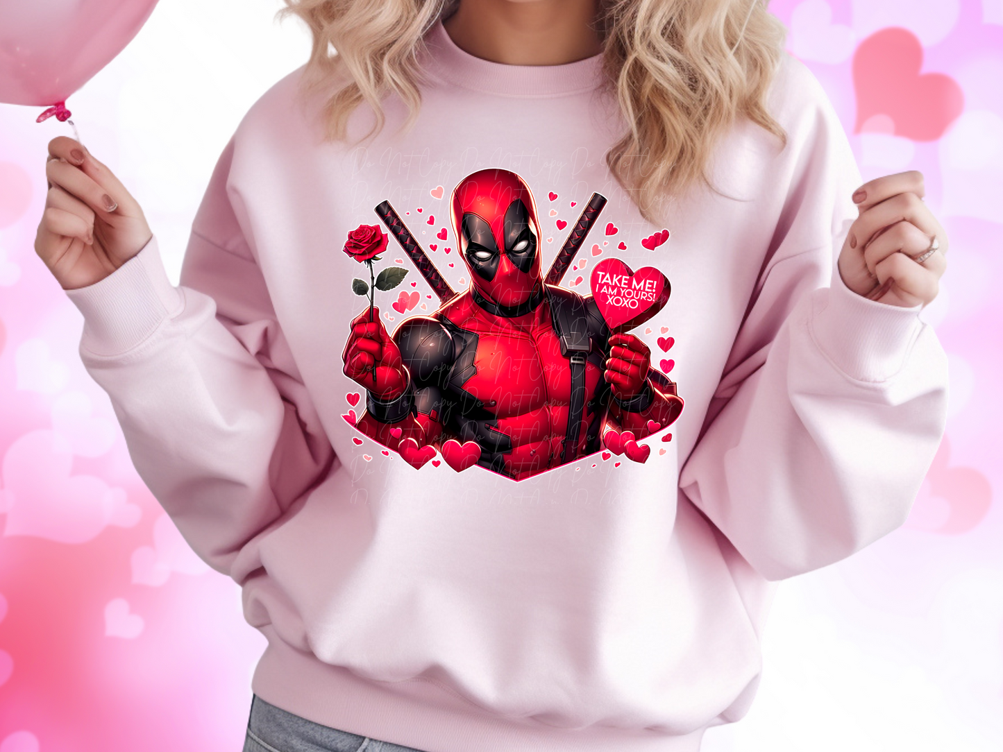 Take Me I'm Yours Deadpool Valentine's Day Sweatshirt