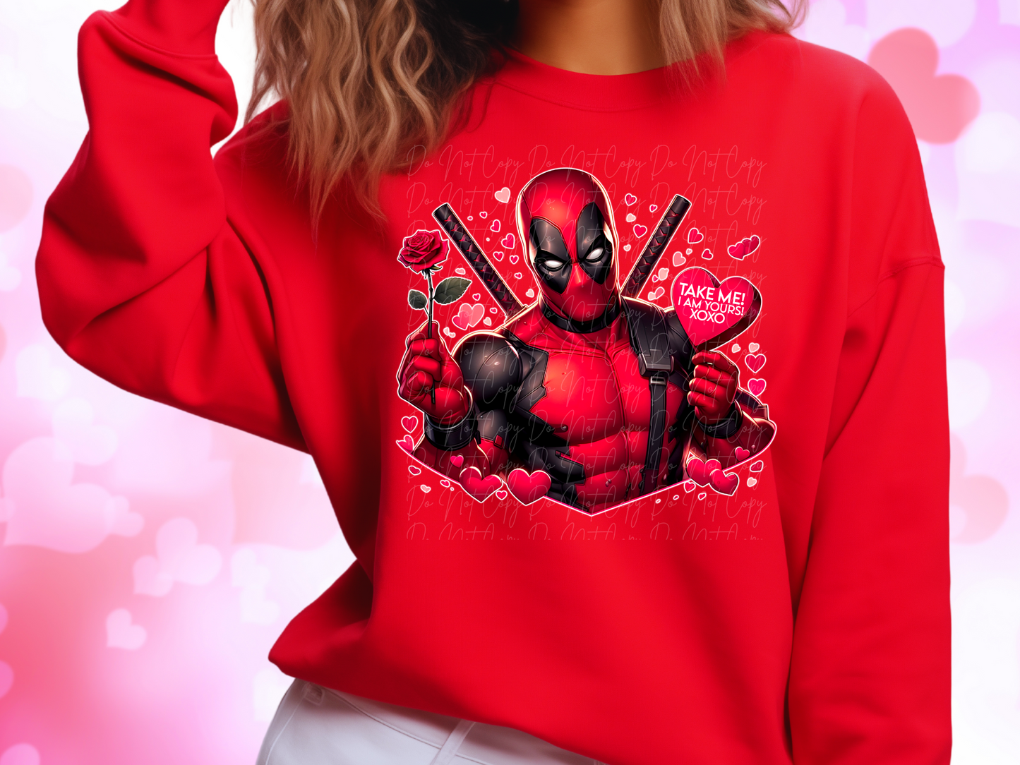 Take Me I'm Yours Deadpool Valentine's Day Sweatshirt