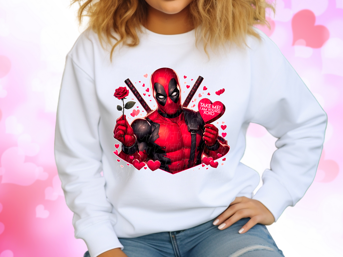 Take Me I'm Yours Deadpool Valentine's Day Sweatshirt