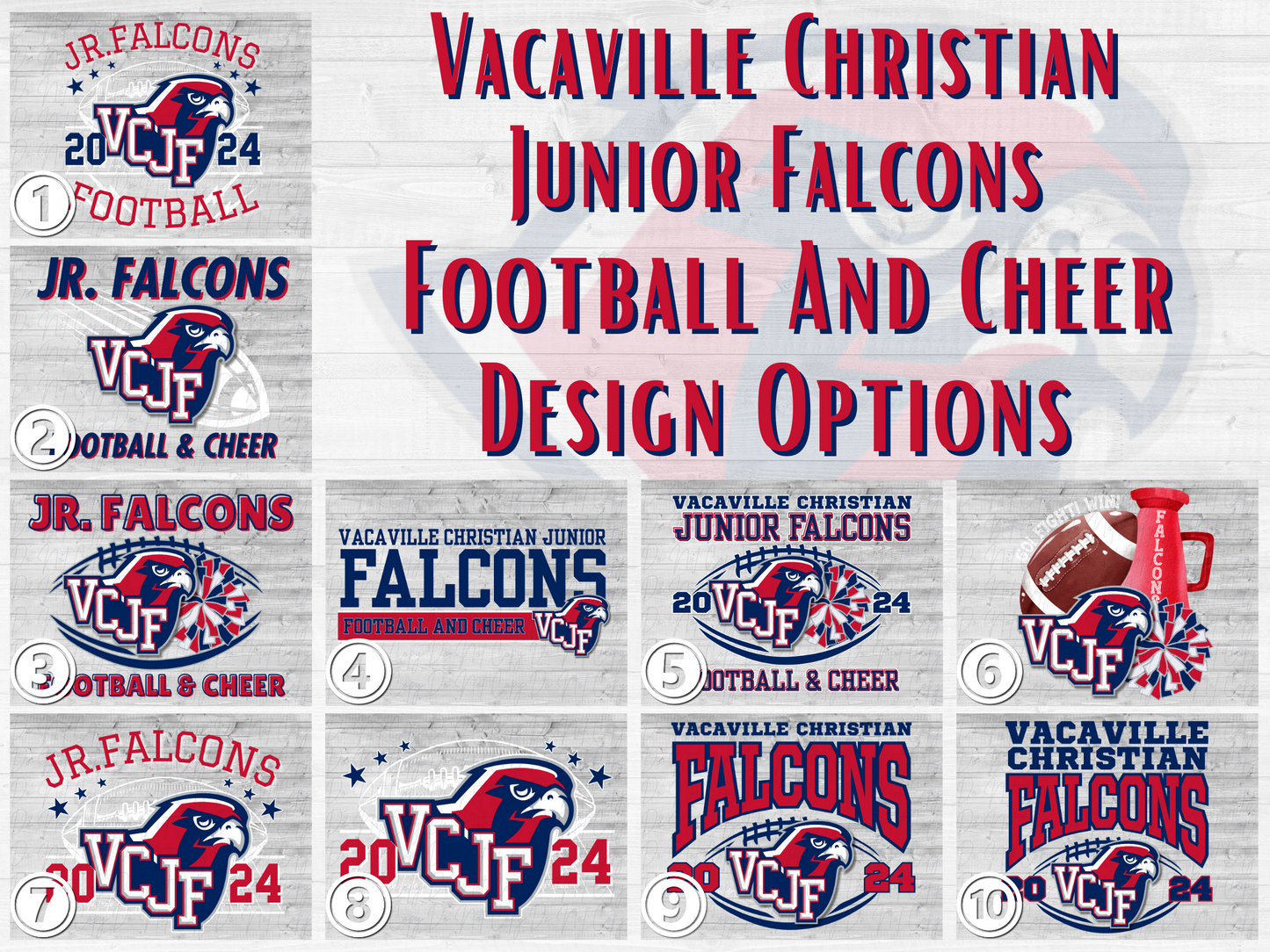 VCJF Football and Cheer Day Tote Bag