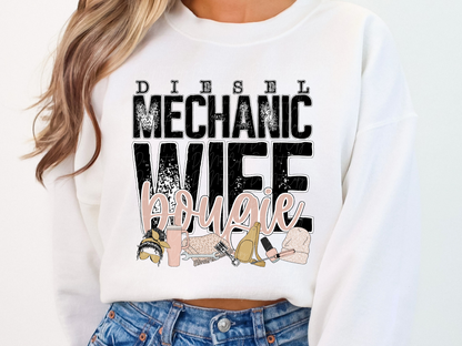 Diesel Mechanic Wife Bougie DTF Transfer - TED1093