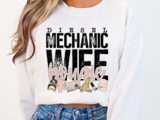 Diesel Mechanic Wife Bougie DTF Transfer - TED1093