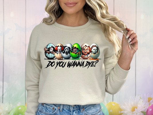 Easter Horror Do You Wanna Dye Jason, Pennywise, Ghostface, Freddy, Chucky and Michael Myers DTF Transfer - KPI1304