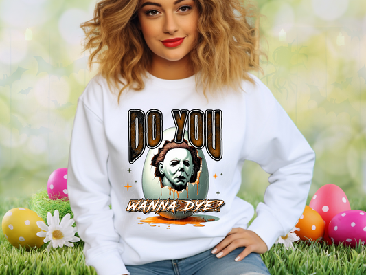 Easter Horror Do You Wanna Dye Michael Myers DTF Transfer - KPI1301