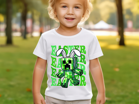 Minecraft Green Easter DTF Transfer - KPI1328