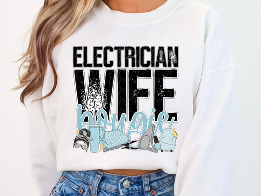 Electrician Wife Bougie DTF Transfer - TED1095
