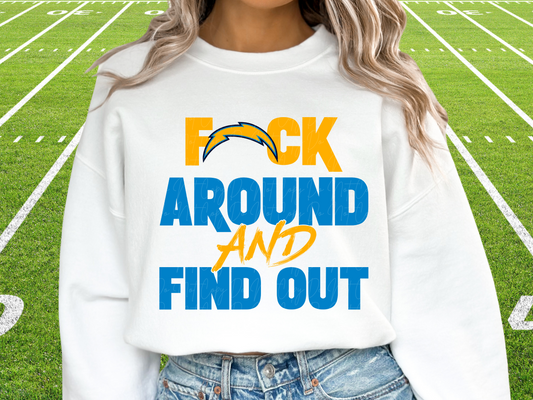 Los Angeles Chargers F Around and Find Out FAAFO Pro Football DTF Transfer - KPI1089