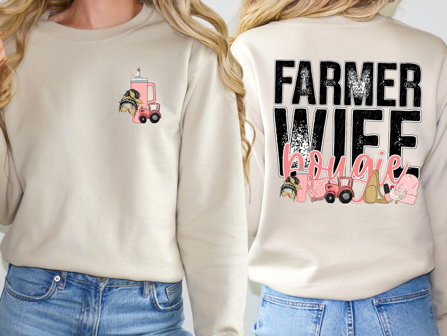 Farmer Wife Bougie DTF Transfer - TED1099