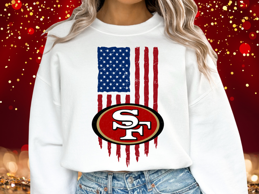 San Francisco 49ers Football USA Flag DTF Transfer - KPI1428