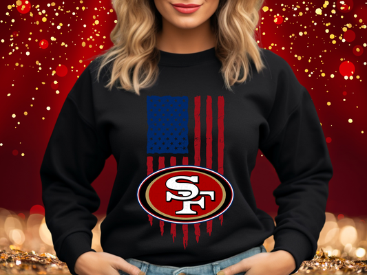 San Francisco 49ers Football USA Flag DTF Transfer - KPI1429
