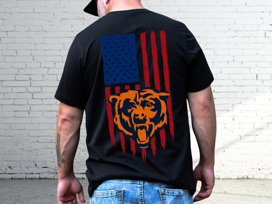 Chicago Bears Football USA Flag DTF Transfer - KPI1431