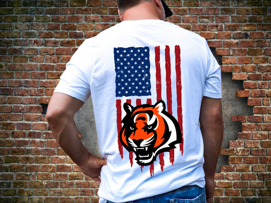 Cincinnati Bengals Football USA Flag DTF Transfer - KPI1432