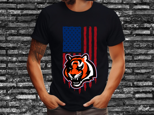 Cincinnati Bengals Football USA Flag DTF Transfer - KPI1433