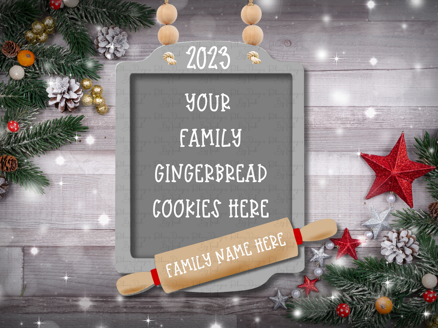 Gingerbread Family Cookie Sheet Ornament