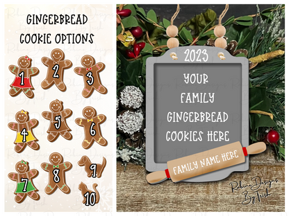 Gingerbread Family Cookie Sheet Ornament