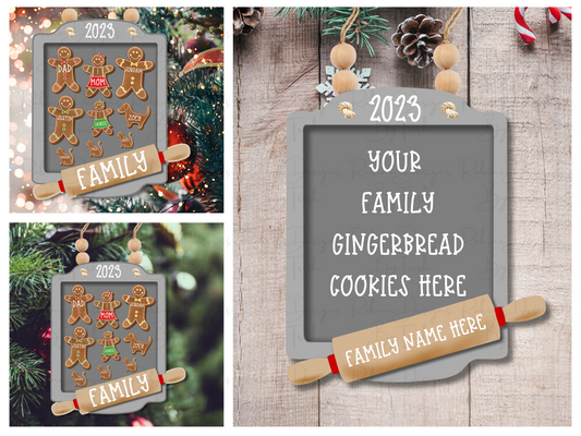 Gingerbread Family Cookie Sheet Ornament