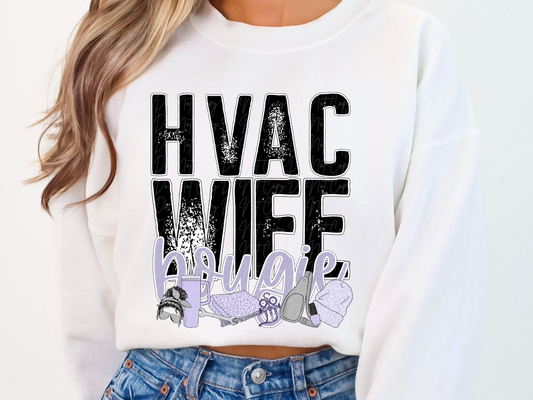 HVAC Wife Bougie DTF Transfer - TED1105