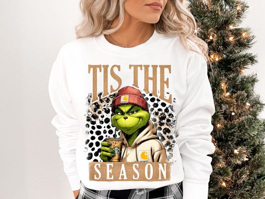 Tis The Season Mean Green One Leopard Starbies Christmas DTF Transfers - KPI1123