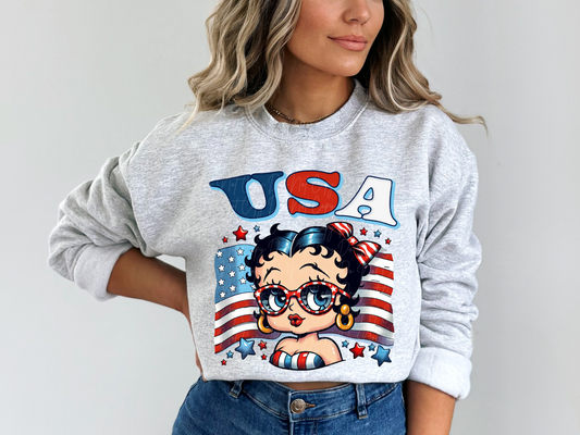 Betty Boop USA America DTF Transfer - KPI1502