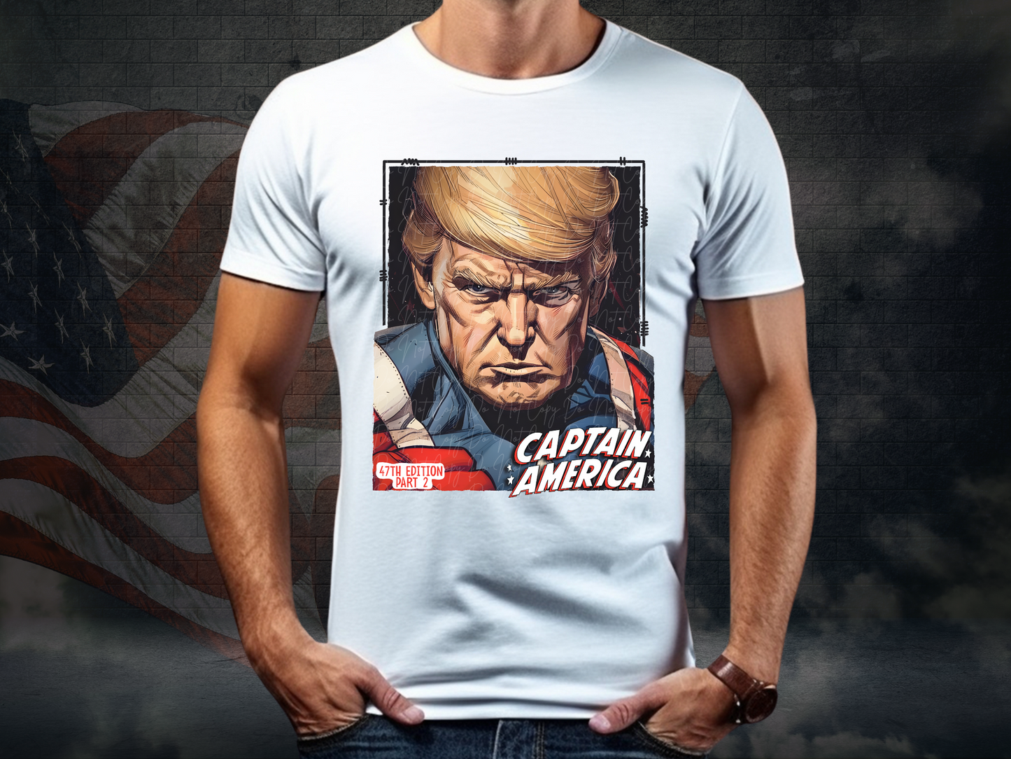 Captain American Trump Political USA DTF Transfer - KPI1578