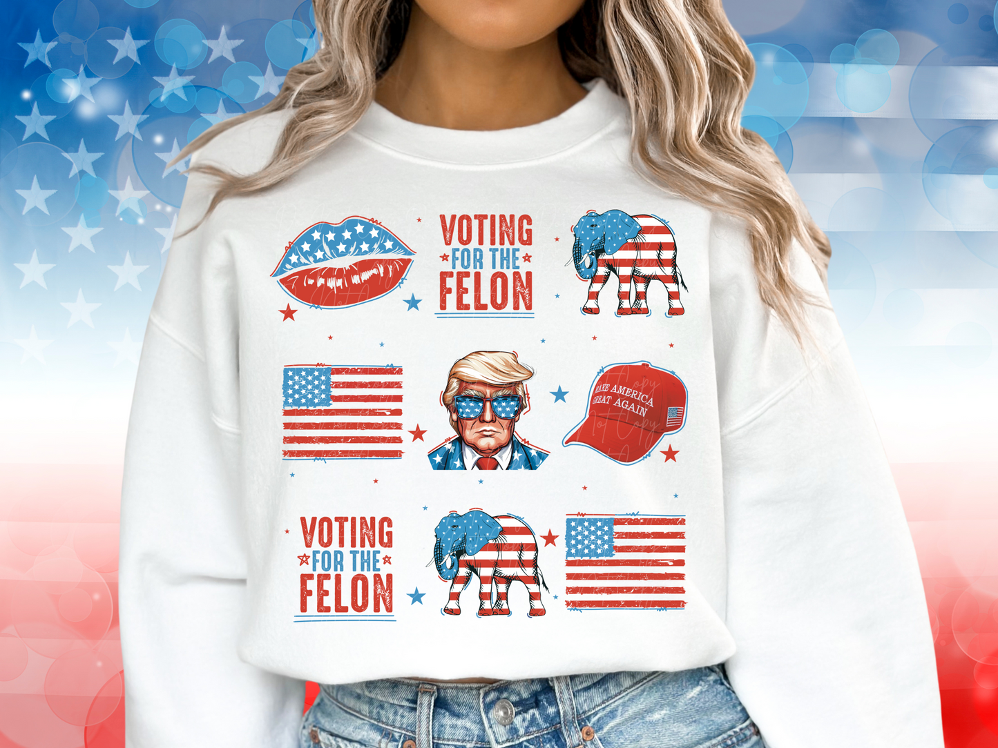 Voting For The Felon Political USA DTF Transfer - KPI1596