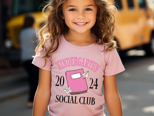 Kindergarten Grade 2024 Social Club Notebook School DTF Transfer - KPI1632