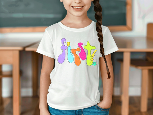 First 1st Grade Neon School DTF Transfer - KPI1653