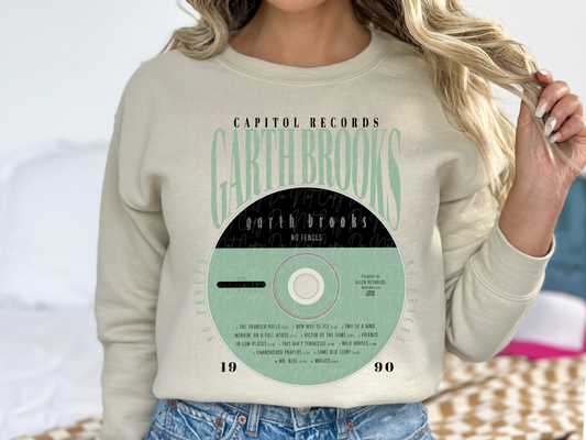 Garth Brooks No Fences Music Nostalgia Records DTF Transfers - KPI2313