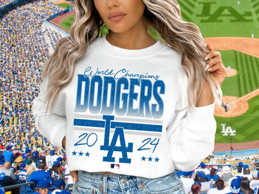 Los Angeles Dodgers 2024 World Champions Baseball DTF Transfer - KPI2341