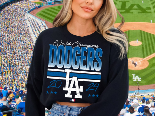 Los Angeles Dodgers 2024 World Champions Baseball DTF Transfer - KPI2343