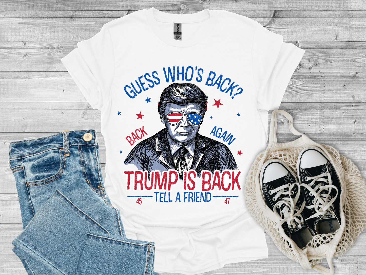 Guess Who's Back Trump Is Back Red Trump Political USA DTF Transfer - KPI2347