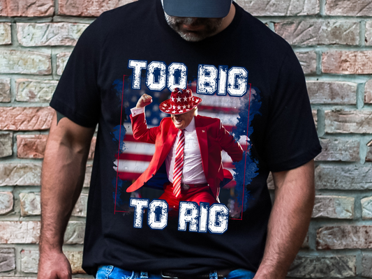 Too Big To Rig USA Trump Political USA DTF Transfer - KPI2363