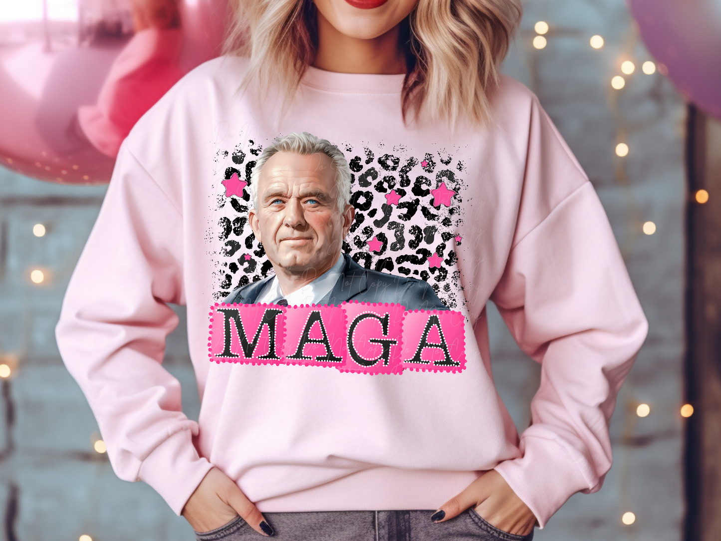 MAGA RFK Pink Leopard Print Trump Political USA DTF Transfer - KPI2424