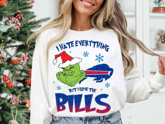 Buffalo Bills Mean Green Guy Christmas Football DTF Transfer - KPI2465