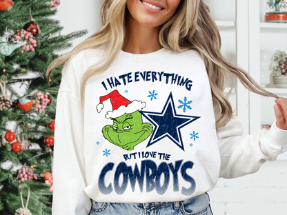 Dallas Cowboys Mean Green Guy Christmas Football DTF Transfer - KPI2474