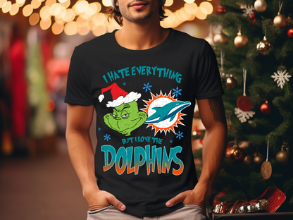 Miami Dolphins Mean Green Guy Christmas Football DTF Transfer - KPI2475