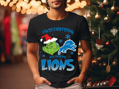 Detriot Lions Mean Green Guy Christmas Football DTF Transfer - KPI2481