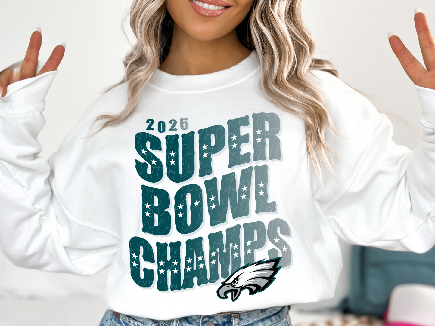 Philadelphia Eagles Super Bowl Champions Football DTF Transfer - KPI2494