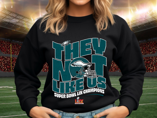Philadelphia Eagles LIX Super Bowl Champions They Not Like Us Football DTF Transfer - KPI2503