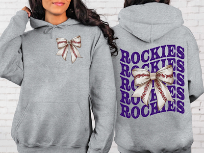 Colorado Rockies Baseball Coquette Bow DTF Transfer - KPI2615