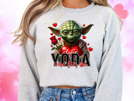 Love Yoda One For Me Valentine's Day Sweatshirt